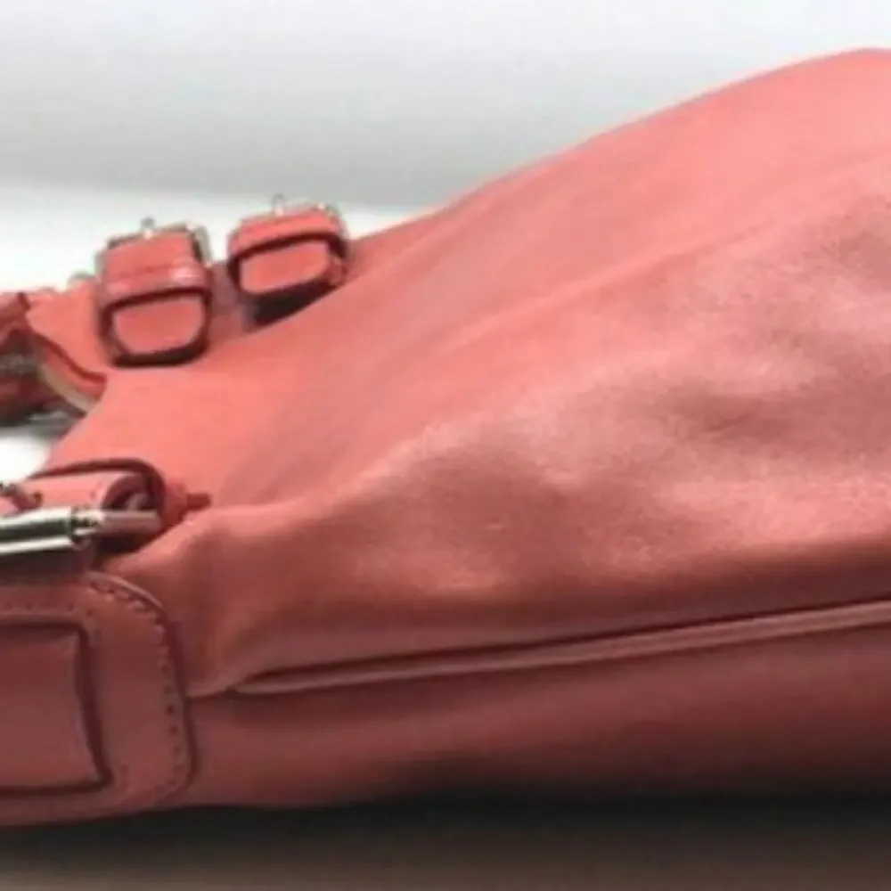 COLE HAAN LRG RED STRAP LEATHER HOBO BAG *